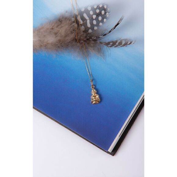 14k Real Gold Buddha Pendant | Birthday Gift | Everyday Jewelry | Unique Charm | - Picture 4 of 5